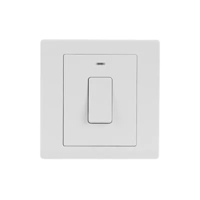 ABB Inora BL111S white 1 gang 1 way 20AX double pole switch with illumination official product image