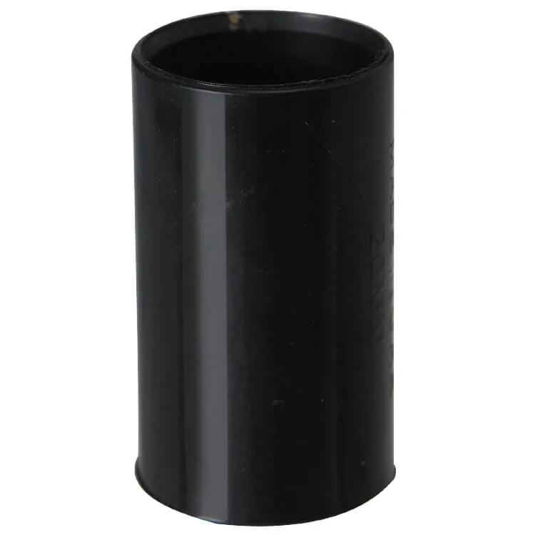 ERA MED002 black PVC-U straight electrical conduit coupler