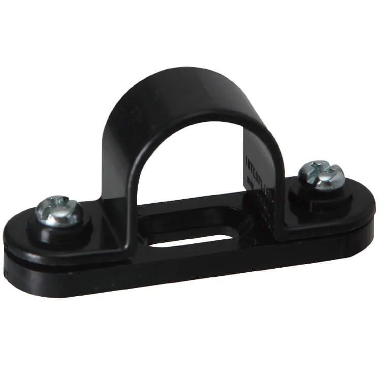 ERA MED003 black PVC-U spacer bar saddle with fixing screws
