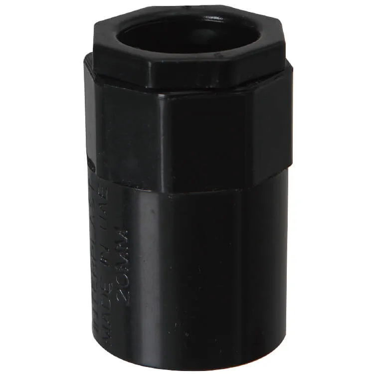 ERA MED005 black PVC-U female electrical conduit adaptor