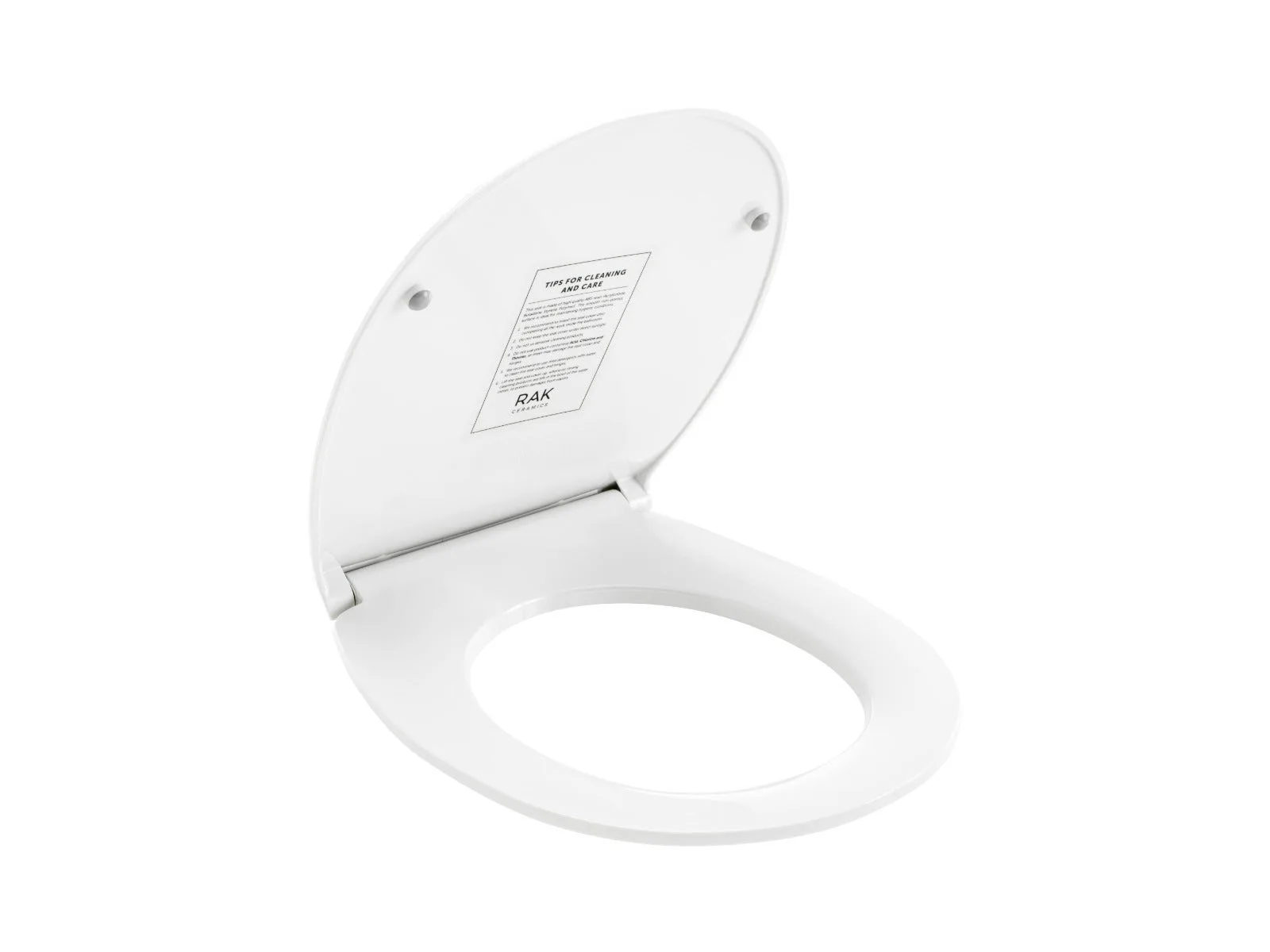 RAK-Flora FL05NCQRAWHA round ABS quick-release seat cover in Alpine White official product image