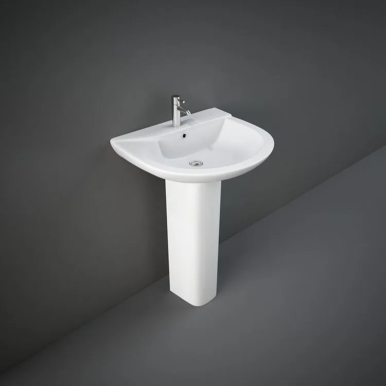 RAK-Liwa Alpine White 555 x 440 mm pedestal wash basin set official product image