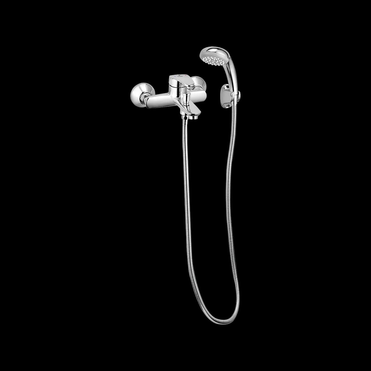 Sparsh Pearl NOVA-2433 Chrome single-lever wall mixer with hand shower official product image
