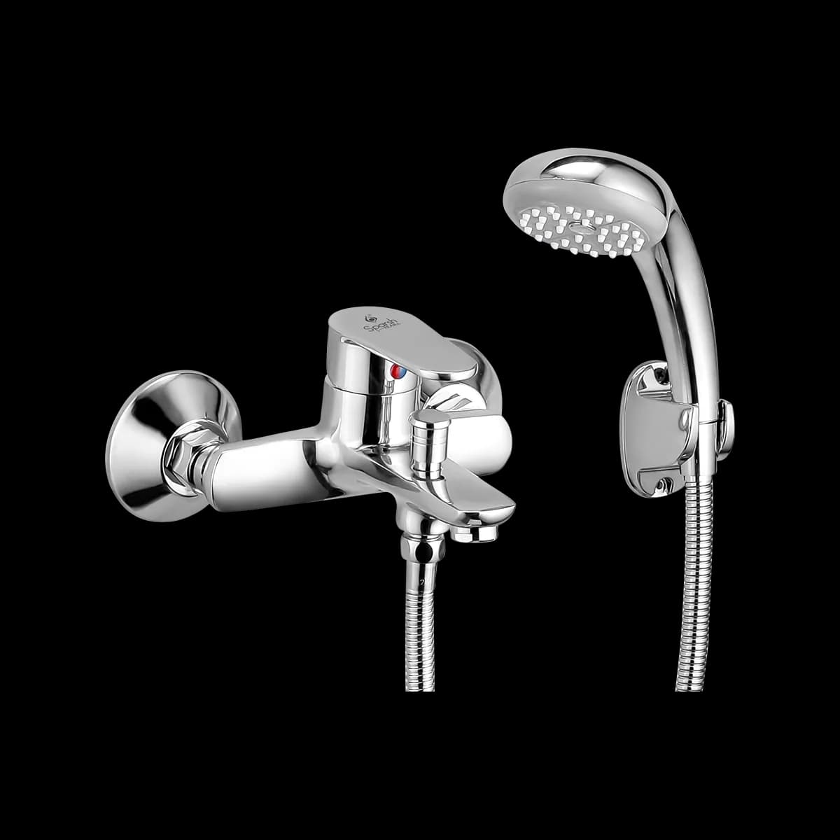 Sparsh Pearl OYSTER OYS-2583 Chrome single-lever wall mixer with hand shower official product image