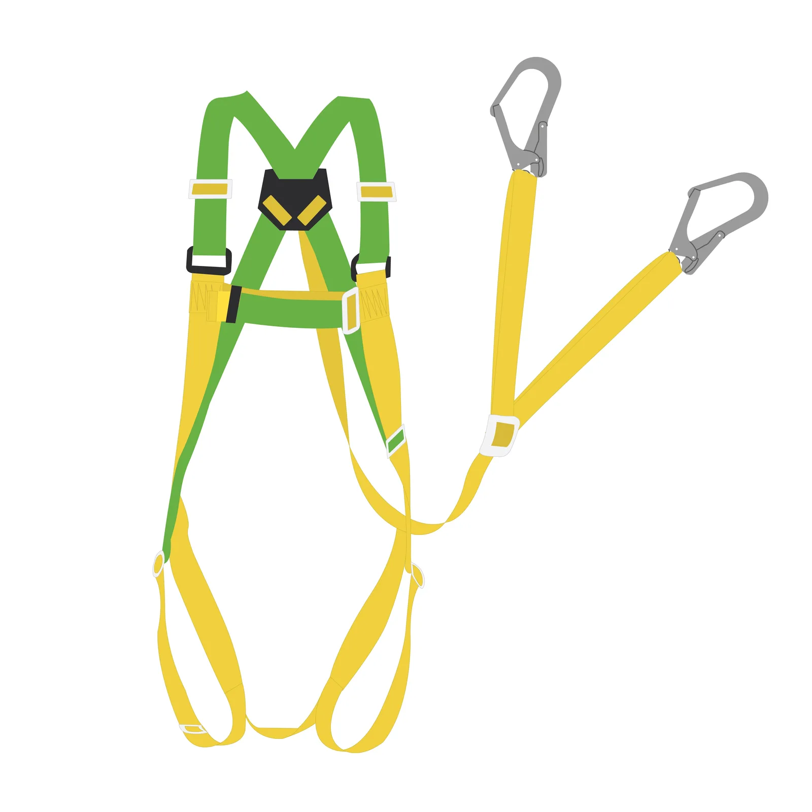 TUF-FIX SH006SA017 green and yellow full-body safety harness