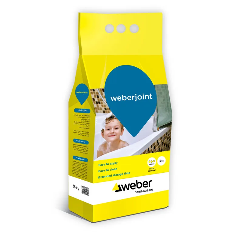 Weber weberjoint and weberjoint thick cementitious tile grout family representative bag