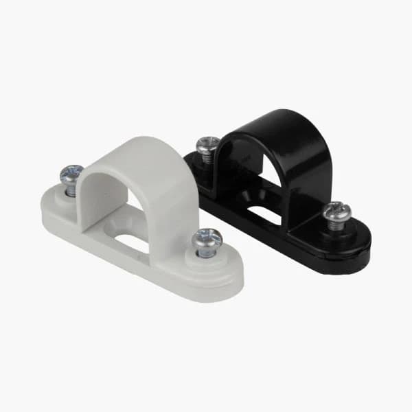 Decoduct space-bar saddles in black and white with mounting screws