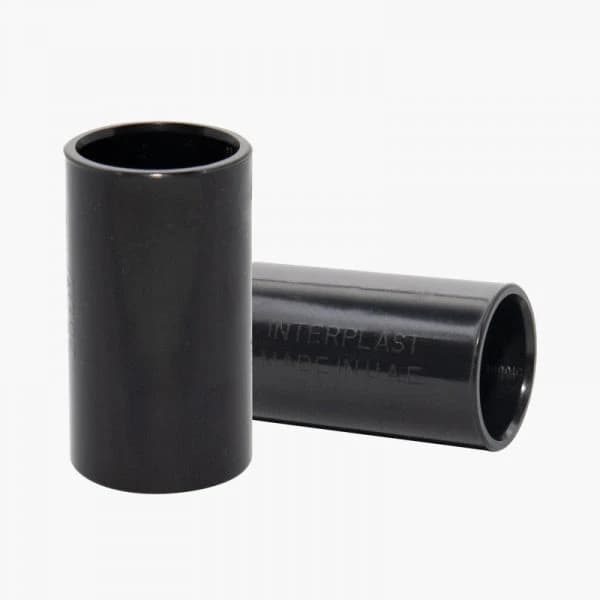 Black Decoduct / Interplast straight PVC couplers